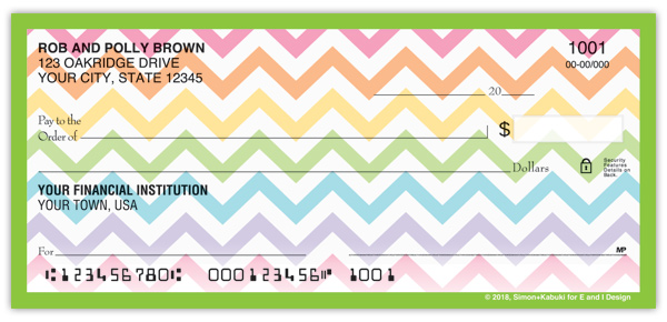 Floral Chevron Checks